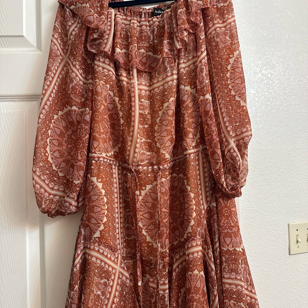 Bohemian Rust Dress